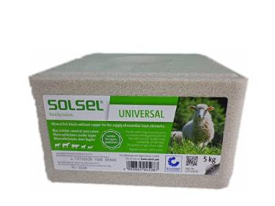 Solsel Leckstein ohne Kupfer 5 kg universal für Rinder Schafe Pferde Wild (2X 5kg GP 1,06€/kg) von Solsel