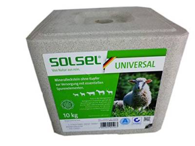 Solsel Mineralleckstein Universal ohne Kupfer 10 kg für Schafe Rinder Pferde Wild (1x 10 kg GP 1,20€/kg) von Solsel