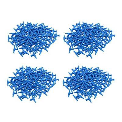 Spactz 400 Stück Blau Plastic 2-Wege-Aquarium-Aquarium-Luftpumpen-Steuerventil für 4-mm-Luftrohr von Spactz