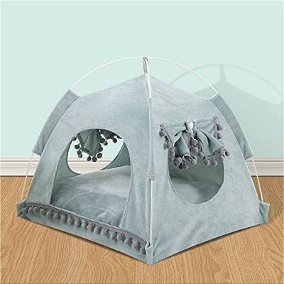 Panjzylds summer pet bed 360-degree full enveloping cat kennel kennel ventilated window double-sided mat, moisture-proof and mould-proof cat and dog tent 48* 48cm von Stafeny