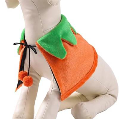 Syrisora ​​Halloween-Kostüm für Hunde Wendbar Kürbis Weich Warm Verstellbar für Cosplay-Partys Foto-Requisiten (S für Katzen und kleine bis mittelgroße Hunde) von Syrisora