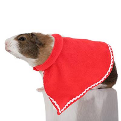 Syrisora ​​Haustiermantel, Roter Mantel für Hunde und Katzen, Weiches Kostüm, Weihnachtskleidung für Kaninchen, Meerschweinchen (Größe 5 (22,6 cm)) von Syrisora