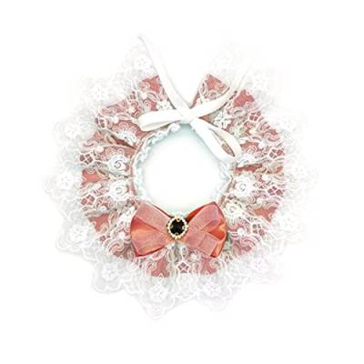 Sytaun Pet Halstuch Soft-berührendes elastisches leichte Nette Lace Princess Pet Bib für Sommer Rosa m von Sytaun