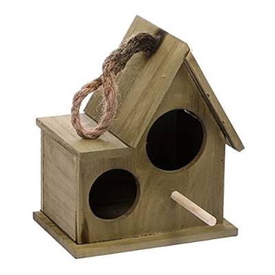 Vogelkäfige Vogelhaus aus Holz für den Außenbereich, warme Zuchtbox, Garten, Heimdekoration (braun) Vogelträger (Color : Bronze, Size : S) (Bronze S) von TONZN