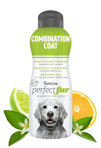 Tropiclean PerfectFur Combination Coat Shampoo for Dogs, 16oz - Made in USA - Unique Breed Specific Shed Control & Odor Control Formula for Breeds Like Golden Retrievers - Naturally Derived von Tropiclean