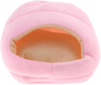 U/D Kuscheliger Schlafsack für Hamster, Welpen, kleine Haustierhöhle, halb bedeckt, Hausschuh-Form, winddicht, Größe L (Rosa) von U/D