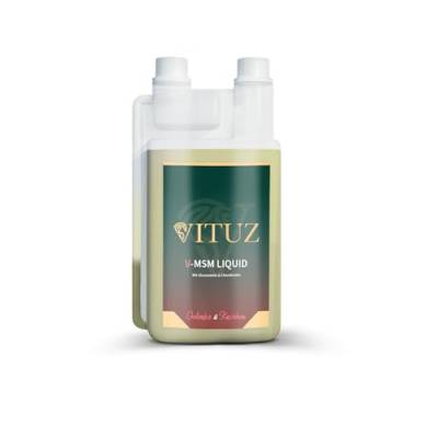 V-MSM Liquid für Pferde - Mit MSM, Glucosamin und Chondroitin zur Gelenk- und Knorpelunterstützung, Hohe Bioverfügbarkeit - 1KG von VITUZ