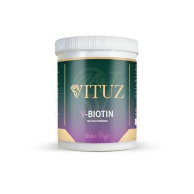 VITUZ V-Biotin - Hochwirksamer Futterzusatz zur Huf- und Hornverbesserung für Pferde | 3-Fach Formel mit Biotin, Methionin und Zink - 1Kg von VITUZ