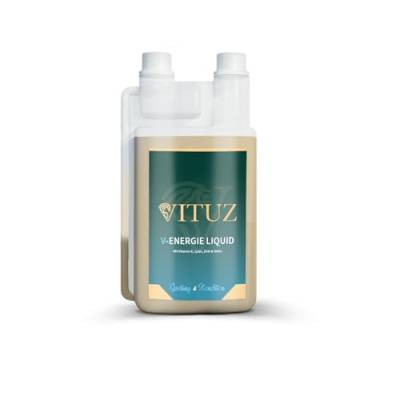 VITUZ V-Energie Liquid für Pferde - Nahrungsergänzung Energie mit Vitamin E, Selen, Zink und Lysin zur Steigerung von Leistung, Gesundheit und Ausdauer - 1L von VITUZ