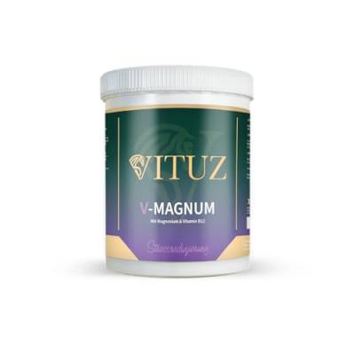 VITUZ V-Magnum - Stressminderndes Pferdefutter mit Magnesium, Vitamin E und Vitamin B12 - Unterstützt die Stressreduktion und Leistungssteigerung - 1KG von VITUZ
