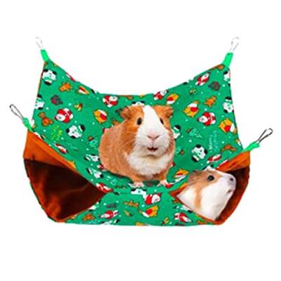 Haustierkäfig-Hängematte für Kleintiere, warmes Weihnachtsbett, Versteck, Schaukel, Spielzeug für Hamster, Chinchilla, Eichhörnchen, Schlaf, leicht zu reinigen von WE-HYTRE