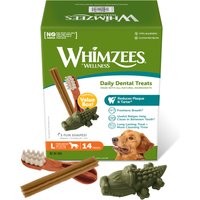 Whimzees by Wellness Mixbox - L: für große Hunde (18 - 27 kg, 2 x 14 Stück) von Whimzees
