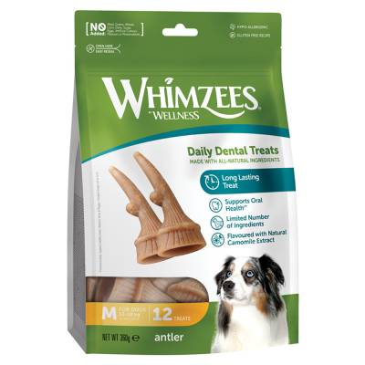 Whimzees by Wellness Occupy Antler - Größe M: für mittelgroße Hunde (12 Stück) von Whimzees
