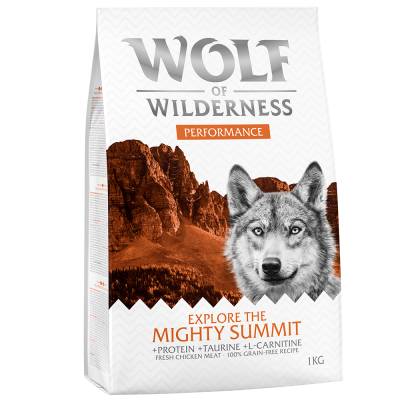 2 x 1 kg Wolf of Wilderness Trockenfutter zum Sonderpreis! Explore The Mighty Summit - Performance von Wolf of Wilderness