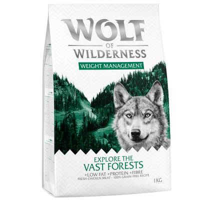 2 x 1 kg Wolf of Wilderness Trockenfutter zum Sonderpreis! - Explore The Vast Forests - Weight Management von Wolf of Wilderness