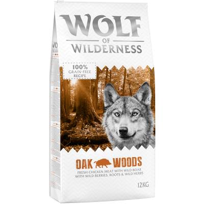 2 x 12 kg Wolf of Wilderness Trockenfutter - getreidefrei - Oak Woods - Wildschwein von Wolf of Wilderness