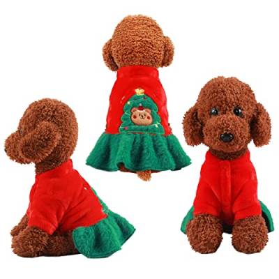 Hunde Weihnachtskostüm,Xiuyer Haustier Hund Katze Weihnachten Kleidung,Santa Outfit für Hund Katze,Hundeweihnachts Winterkleidung,Haustier Kleidung für für Weihnachten Party Geburtstag (M) von Xiuyer