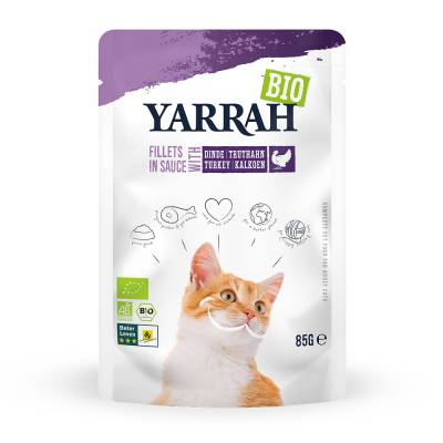 Yarrah Bio Filets in Soße 14 x 85 g - mit Bio-Truthahn von Yarrah
