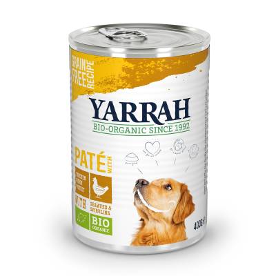 Yarrah Bio Huhn - Bio Huhn mit Bio Spirulina & Bio Meeresalgen 6 x 400 g von Yarrah