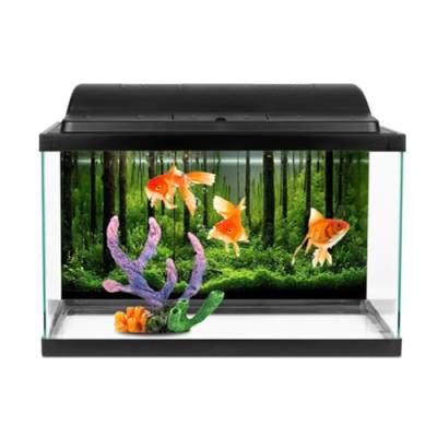 Yctze Doppelseitiges PVC-klebendes 3D-Aquarium-Hintergrundposter, Unterwasser-Wald-Aquarium-Hintergrunddekoration, Haftende Vinylbilder für Aquarien (61 * 30CM) von Yctze