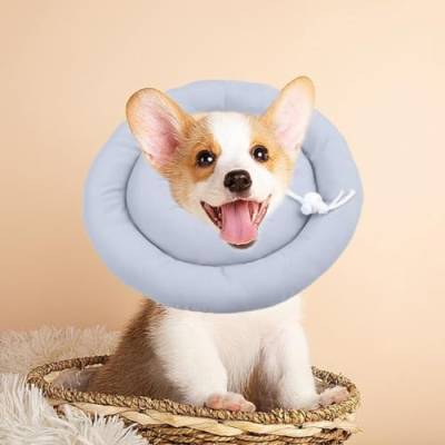 Verstellbarer Hundekegel, weiche Hundekegel-Alternative nach Operationen, schützende Halsbänder, wasserdichte Genesungshunde von ZXCVWWE