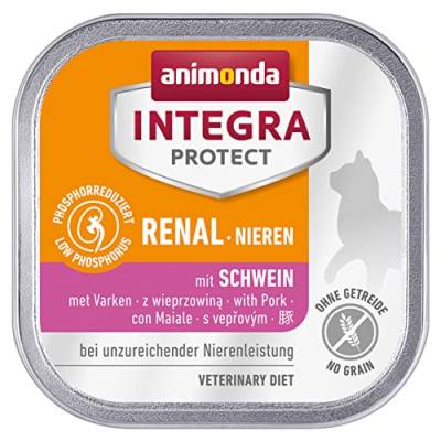animonda Integra Protect Nieren Katzen, Nassfutter bei Niereninsuffizienz, mit Schwein, 16 x 100 g von Animonda Integra Protect