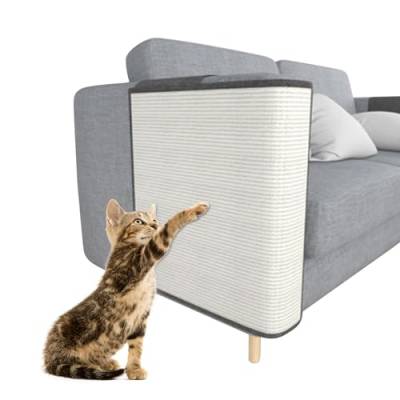 iFCOW Cat Scratcher Matte, Cat Scratch Furniture Protector Natural Sisal Sofa Protector Cat Scratch Mat Protects Couch from Scratch von iFCOW