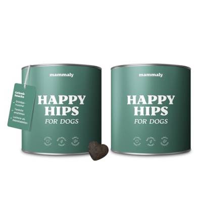 mammaly für Hunde Happy HIPS Gelenk Snacks mit Grünlippmuschel Hund, Alternative zu Gelenktabletten Hund oder Grünlippmuschel Kapseln, Unterstützt Knochen und Gelenke, msm Hund, ca. 220 Snacks von mammaly