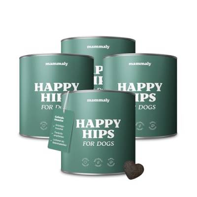 mammaly für Hunde Happy HIPS Gelenk Snacks mit Grünlippmuschel Hund, Alternative zu Gelenktabletten Hund oder Grünlippmuschel Kapseln, Unterstützt Knochen und Gelenke, msm Hund, ca. 440 Snacks von mammaly