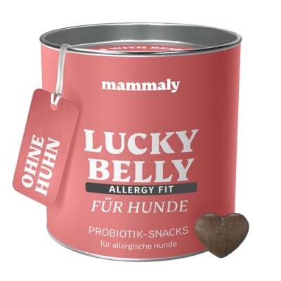 mammaly Lucky Belly Allergy Fit, Lucky Belly für Hunde ohne Huhn, Probiotika Hund, Verdauungssnack für Hunde getreidefrei, Heilmoor, Hund Darmflora aufbauen, ca. 90 Snacks von mammaly