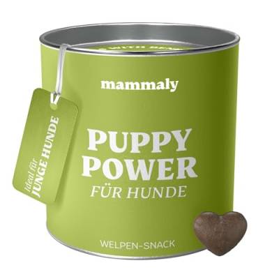 mammaly Puppy Power Welpen Leckerlies, Hundeleckerli aus Zutaten der Natur, für gesundes Wachstum und Entwicklung der Nervenfunktionen, Training Leckerli Hund, ca. 90 Snacks von mammaly