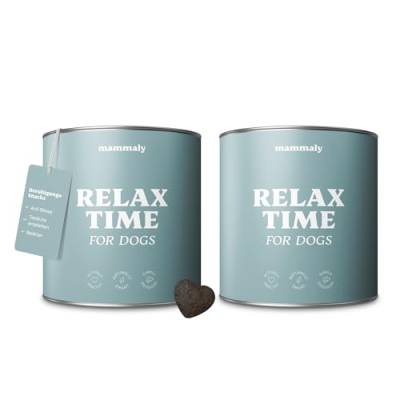 mammaly Relax Time Beruhigungsmittel für Hunde, Anti Stress Snack mit Baldrian für Hunde, Kamille & Probiotika, Stresssituationen, Angst, Nervosität, Seelenruhe an Sylvester - ca. 180 Snacks von mammaly