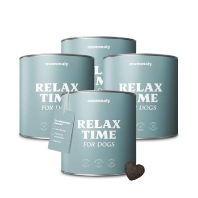 mammaly Relax Time Beruhigungsmittel für Hunde, Anti Stress Snack mit Baldrian für Hunde, Kamille & Probiotika, Stresssituationen, Angst, Nervosität, Seelenruhe an Sylvester - ca. 360 Snacks von mammaly