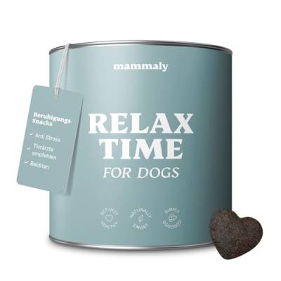 mammaly Relax Time Beruhigungsmittel für Hunde, Anti Stress Snack mit Baldrian für Hunde, Kamille & Probiotika, Stresssituationen, Angst, Nervosität, Seelenruhe an Sylvester - ca. 90 Snacks von mammaly