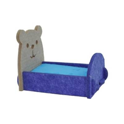 neolun Filz-Hamsterbett, Kleintierbett mit weicher Matte, kleines Haustier-Geschenk für kleine Chinchilla-Hamster, die sich beim Schlafen verstecken (blau) von neolun
