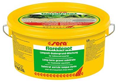 sera floredepot 2,4 kg (2,2 L) - Eine gute Basis für erfolgreiche Pflanzenpflege im Aquarium, Bodengrund für unter den Aquarienkies, Nährboden 1. Schicht unter dem Aquariumkies von sera