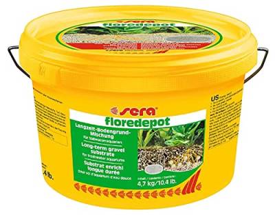 sera floredepot 4,7 kg (3,6 L) - Eine Gute Basis für erfolgreiche Pflanzenpflege im Aquarium, Bodengrund für unter den Aquarienkies, Nährboden 1. Schicht unter dem Aquariumkies von sera