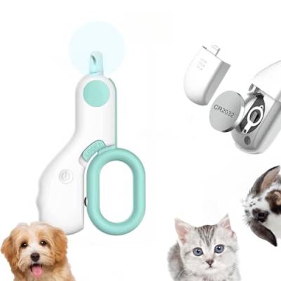 zalati Katzen-Nagelknipser, Kleiner Hunde-Nagelschneider mit Dual-Mode-LED-Licht für die Nagelgesundheitspflege von Haustieren von zalati