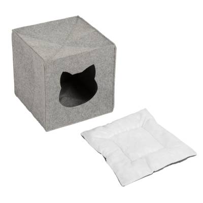 Katzenhöhle für Regale, aus Filz - L 33 x B 33 x H 33 cm von zooplus Exclusive