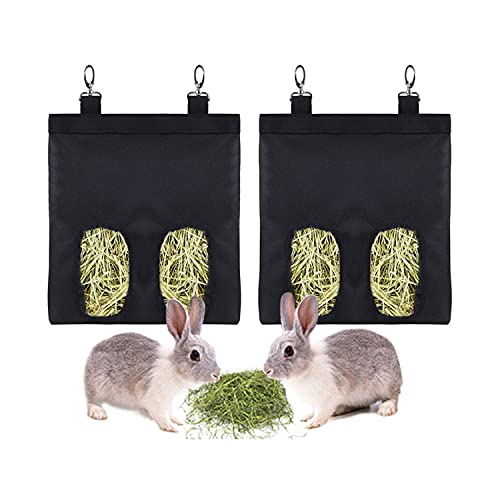 2 Stück Meerschweinchen Heu Feeder Lagerung Kaninchen Heu Feeder Tasche, Kaninchen Heu Tasche Heu Feeder für Bunny Meerschweinchen Chinchilla Kleintiere Heu Tasche Hängende Futterstation für Kaninchen von tangtty