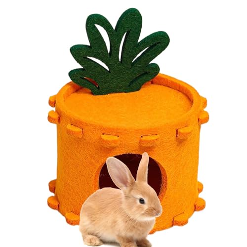 Filz Hamsterbett Hamsterfilz Schlafsack | Hamster Filzschlafsack Weiche Ananas Filz Hamsterhaus Hamsterbett - süßes Schlafnest Tunnel Gemütliches Hamsterzubehör für kleine Haustiere von ノーブランド品