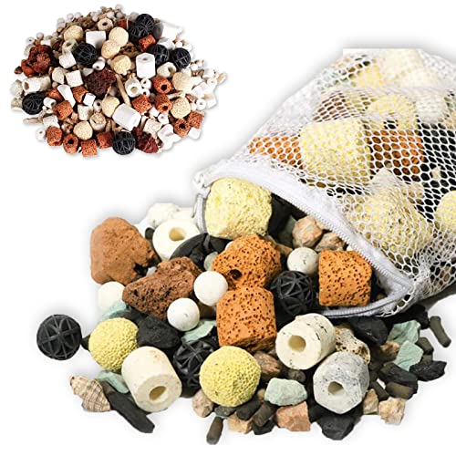 GZcaiyun 500g Aquarium-Filtermedien, 12-In-1 Filtermedium für Aquarium, Zubehör für Aquariumfilter, Biologische Filtermedium für Aquarien und Fischteiche GZcaiyun 500g Aquarium-Filtermedien, 12-In-1 Filtermedium für Aquarium, Zubehör für Aquariumfilter, Biologische Filtermedium für Aquarien und Fischteiche von GZcaiyun
