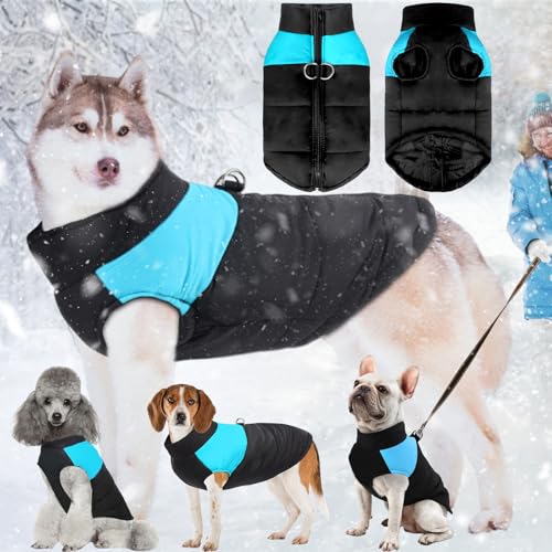 Hundejacke, Baumwolle, wasserdicht, Welpenkleidung, Hundejacke, Wintermantel für Hunde, mit Sicherheitslöchern, geeignet für kleine und mittelgroße Hunde von 通用