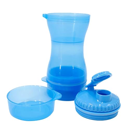 Haustier Wasserflasche mit Futterbehälter, Hund Wasserspender, Hund Wasserbecher und Haustier Wasserflasche | Praktischer Haustier Wasserbecher Welpe Wasserspender, ideal für Reisen, von ノーブランド品