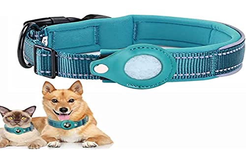 Hundehalsband mit Airtag, 1 Stück reflektierendes Nylon-Halsband, Sicherheit und Vermeidung von Verlust, verstellbare Länge von 40-45 cm, Hundehalsband, Haustierzubehör von Juliyeh