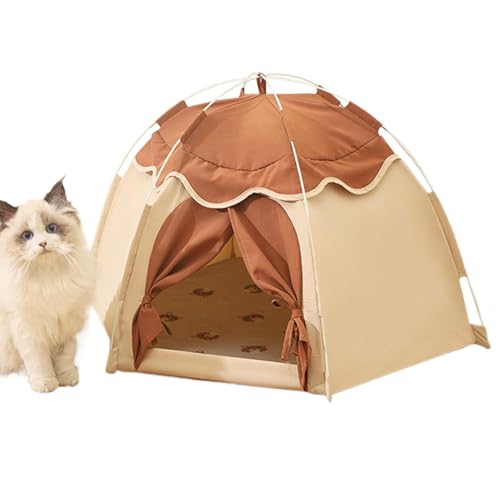 Katzenhöhle Zelt Hundehöhle Nest Indoor Katzenzelt Tragbares Haustierzelt Kleines Haustierhaus Katzenkissen Zelt Gemütliches Haustierzelt Kleines Haustierzelt für Hund Katze Zelt Kissen Haustier Höhle von ノーブランド品
