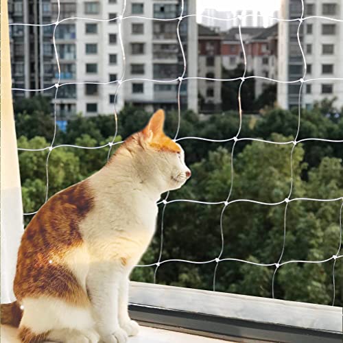Ancecos Katzennetz, Balkonnetz für Katzen, für Balkon und Fenster, Transparent 4x3m von Ancecos