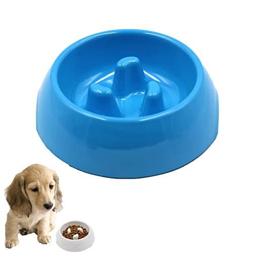 Koomiao Futternapf für Hunde, langsames Fressen, Slow Feeding, rutschfest, Futternapf für kleine Hunde, Welpen (blau) von 通用