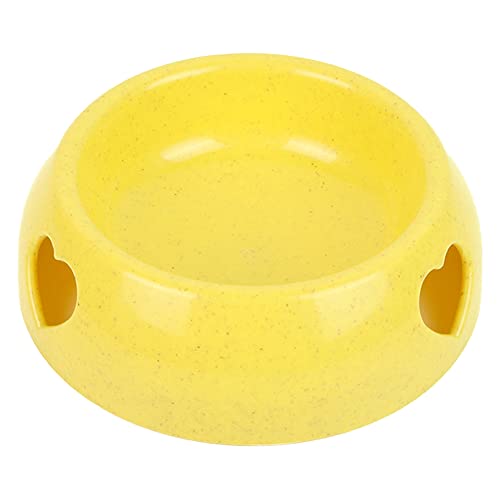Koomiao Futternapf für Hunde und Katzen, rund, Futternapf für Katzen, rutschfest, Wassernäpfe für kleine Haustiere, 13/19,5 cm (13 cm, Gelb) von 通用
