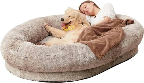 伟 祥 Menschliches Hundebett, Outdoor Pet Nest Indoor Human Sleeping Riesige Zwinger Katzennest, Große Katzenbetten für Indoor Katzen und Welpen, Menschliches Hundebett für Erwachsene von 伟 祥